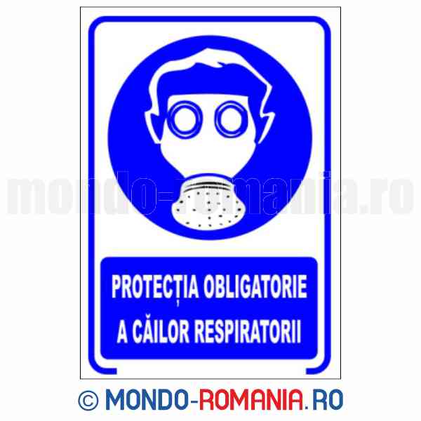 PROTECTIA OBLIGATORIE A CAILOR RESPIRATORII - indicator de securitate de obligativitate pentru protectia muncii